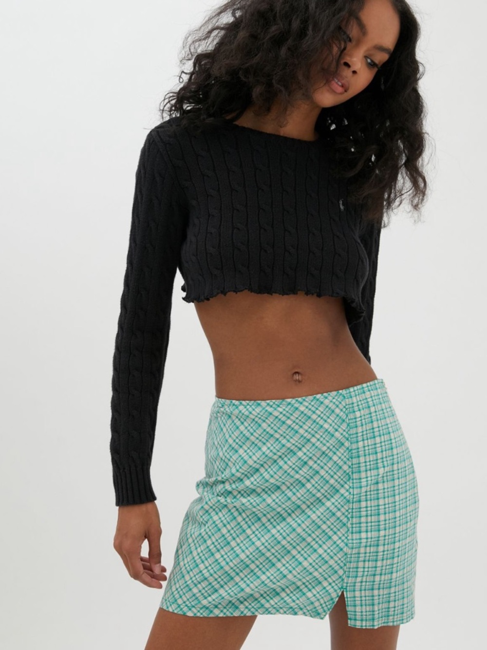 🧚🏼 {RARE} UO Krista Plaid Notched Mini Skirt